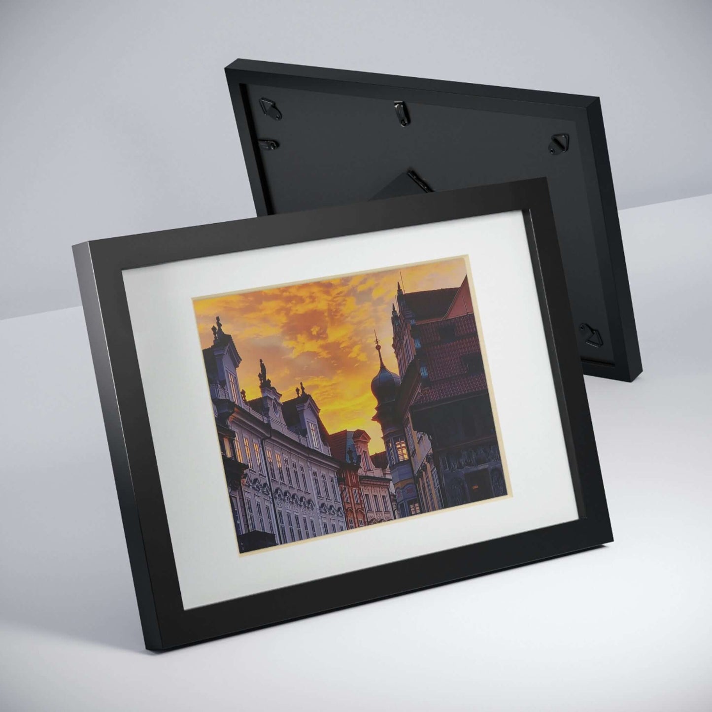 The City Center | Czech Republic | Framed Posters, Black