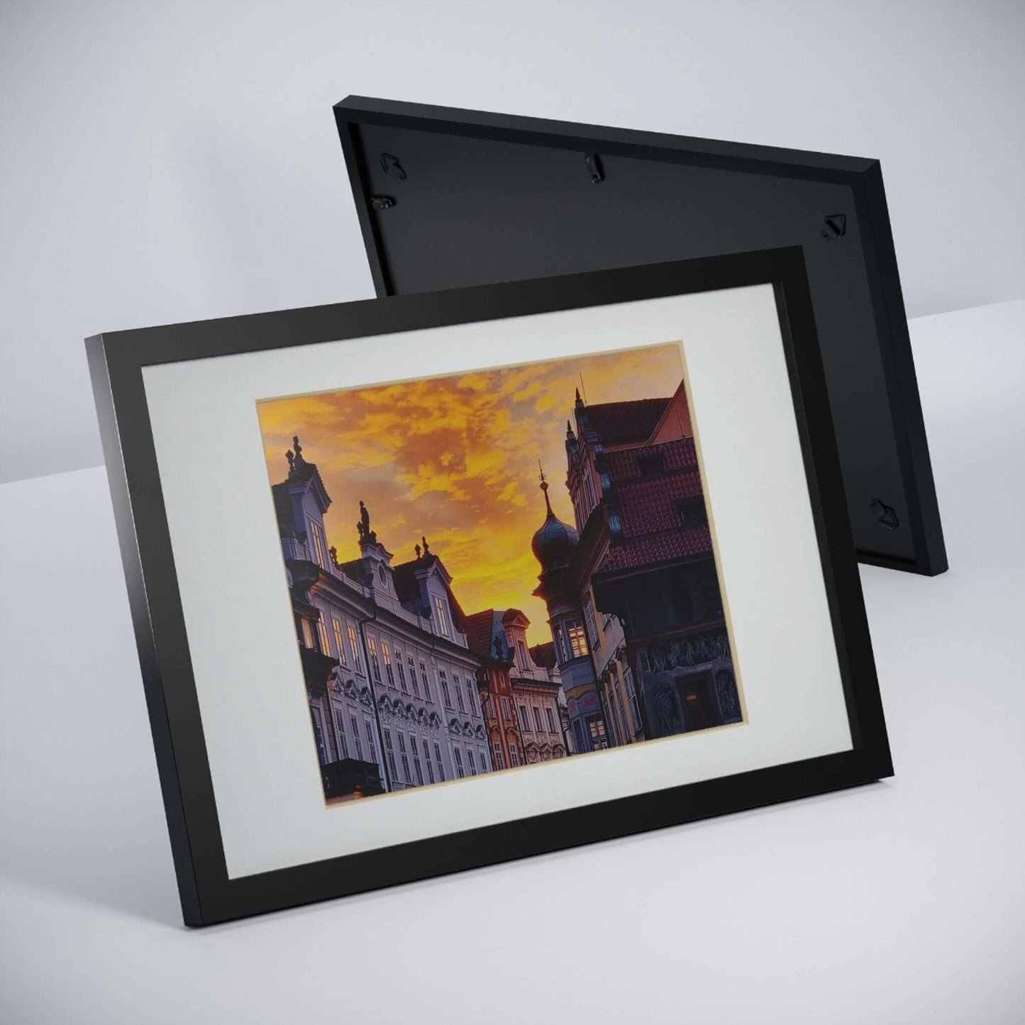 The City Center | Czech Republic | Framed Posters, Black