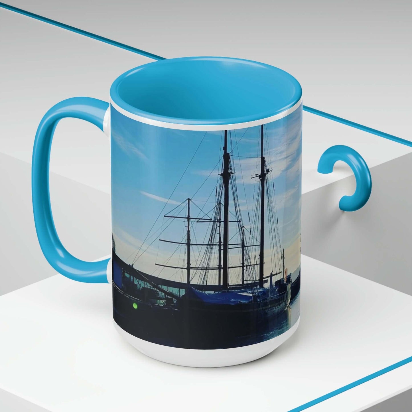 Honnørbrygga | Norway | Two-Tone Coffee Mugs, 15oz