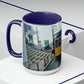 Remodelado Tram | Portugal | Two-Tone Coffee Mugs, 15oz