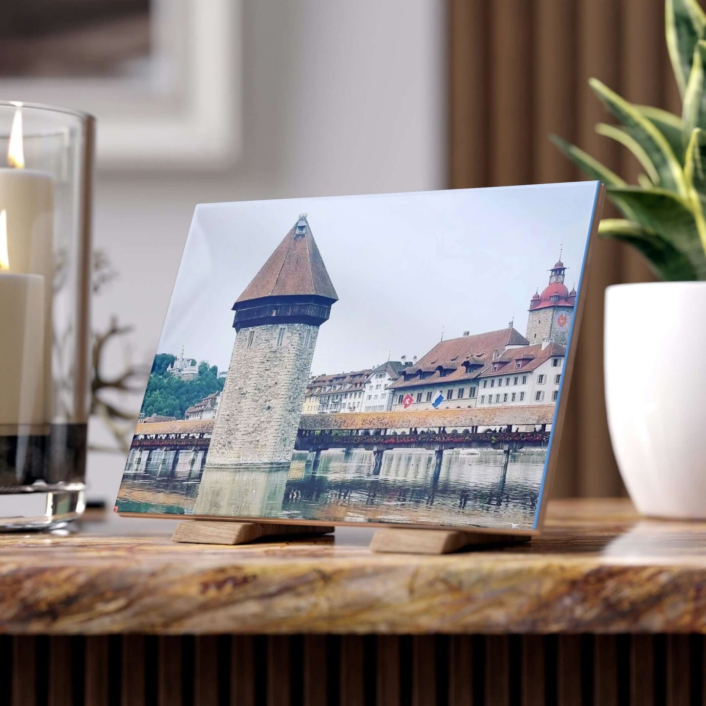 Chapel Bridge | Switzerland | Ceramic Photo Tile