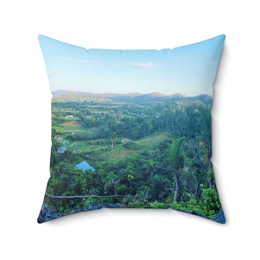 Viñales from above | Cuba | Spun Polyester Square Pillow