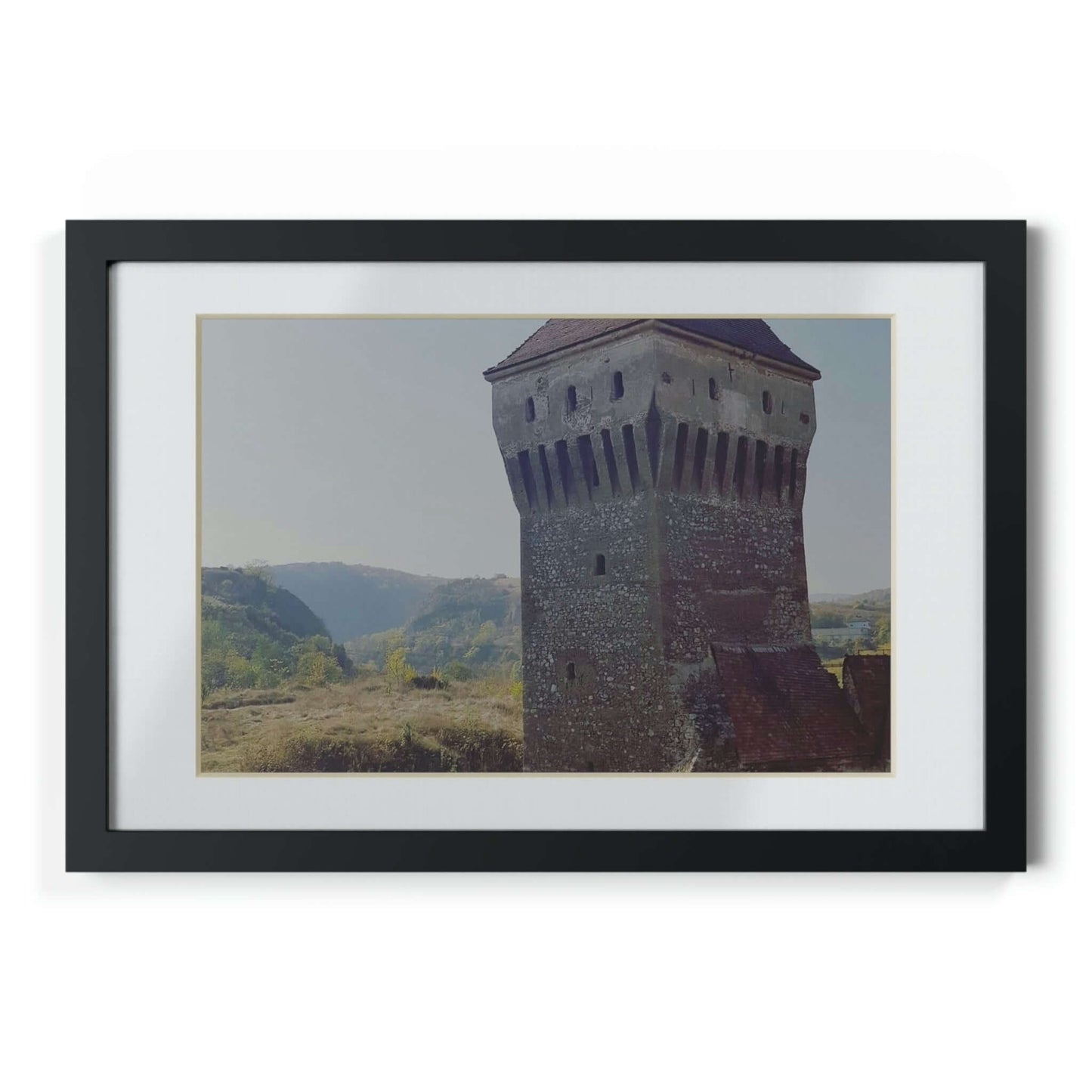 Castillo de Hunedoara Corvinilor | Rumania | Pósteres enmarcados, negro