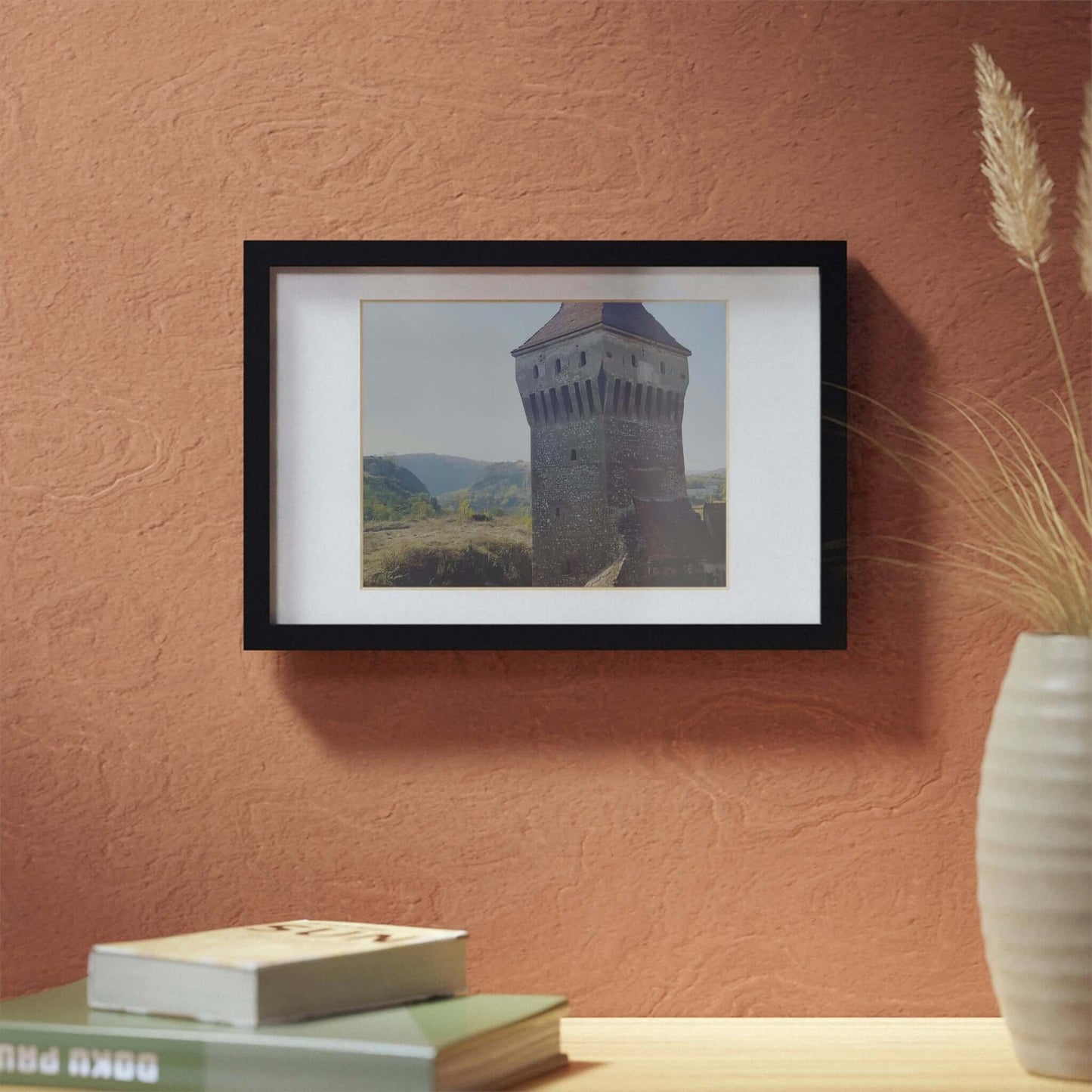 Hunedoara Castle Corvinilor | Romania | Framed Posters, Black