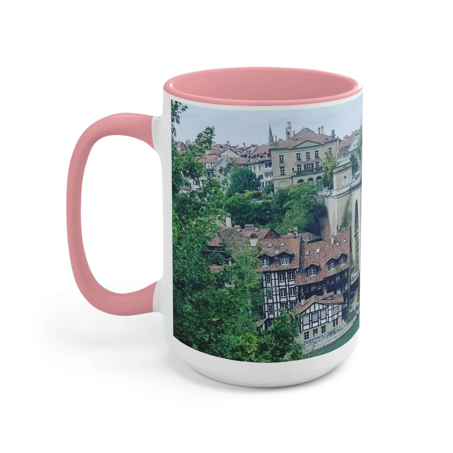 Berna | Suiza | Tazas de café de dos tonos, 15 oz