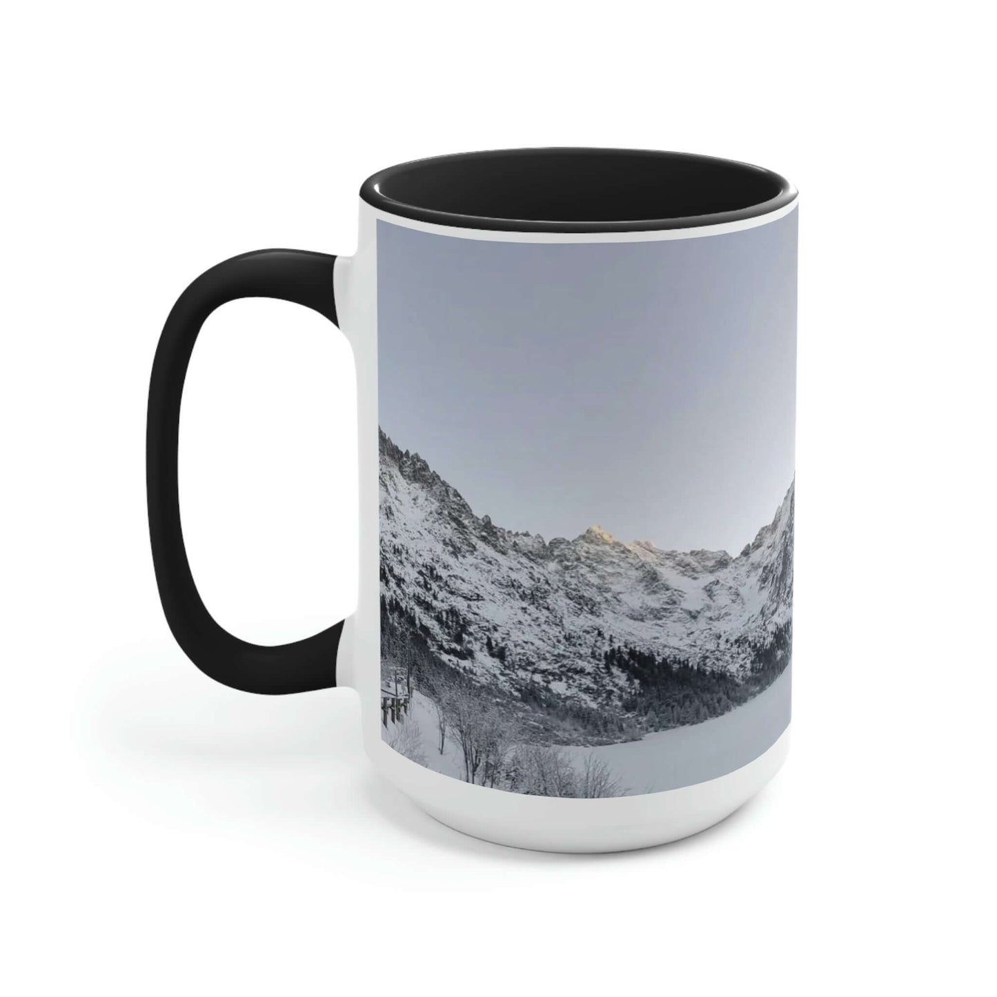 Morskie Oko | Pologne | Tasses à café bicolores, 15 oz