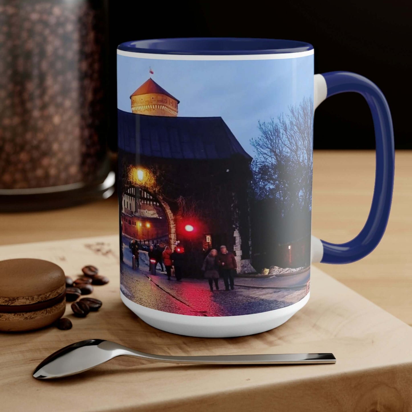 Wawel Gate | Poland | Two-Tone Coffee Mugs, 15oz