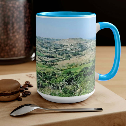 La escena impresionante | Gozo | Tazas de café de dos tonos, 15 oz