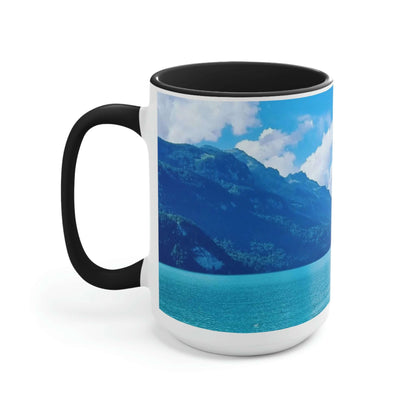 Lake Brienz | Switzerland | Two-Tone Coffee Mugs, 15oz