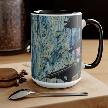 Lauterbrunnen | Suiza | Tazas de café de dos tonos, 15 oz