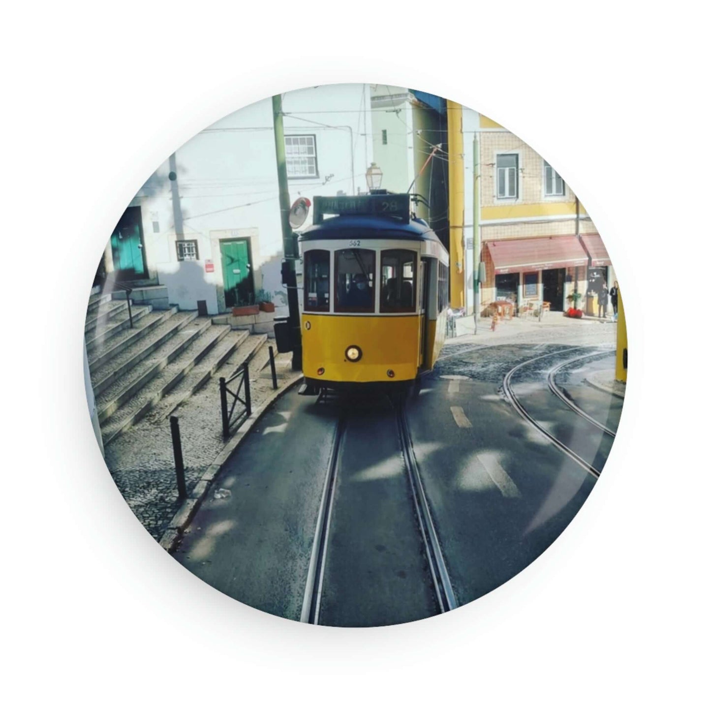 Remodelado Tram | Portugal | Button Magnet, Round (1 & 10 pcs)