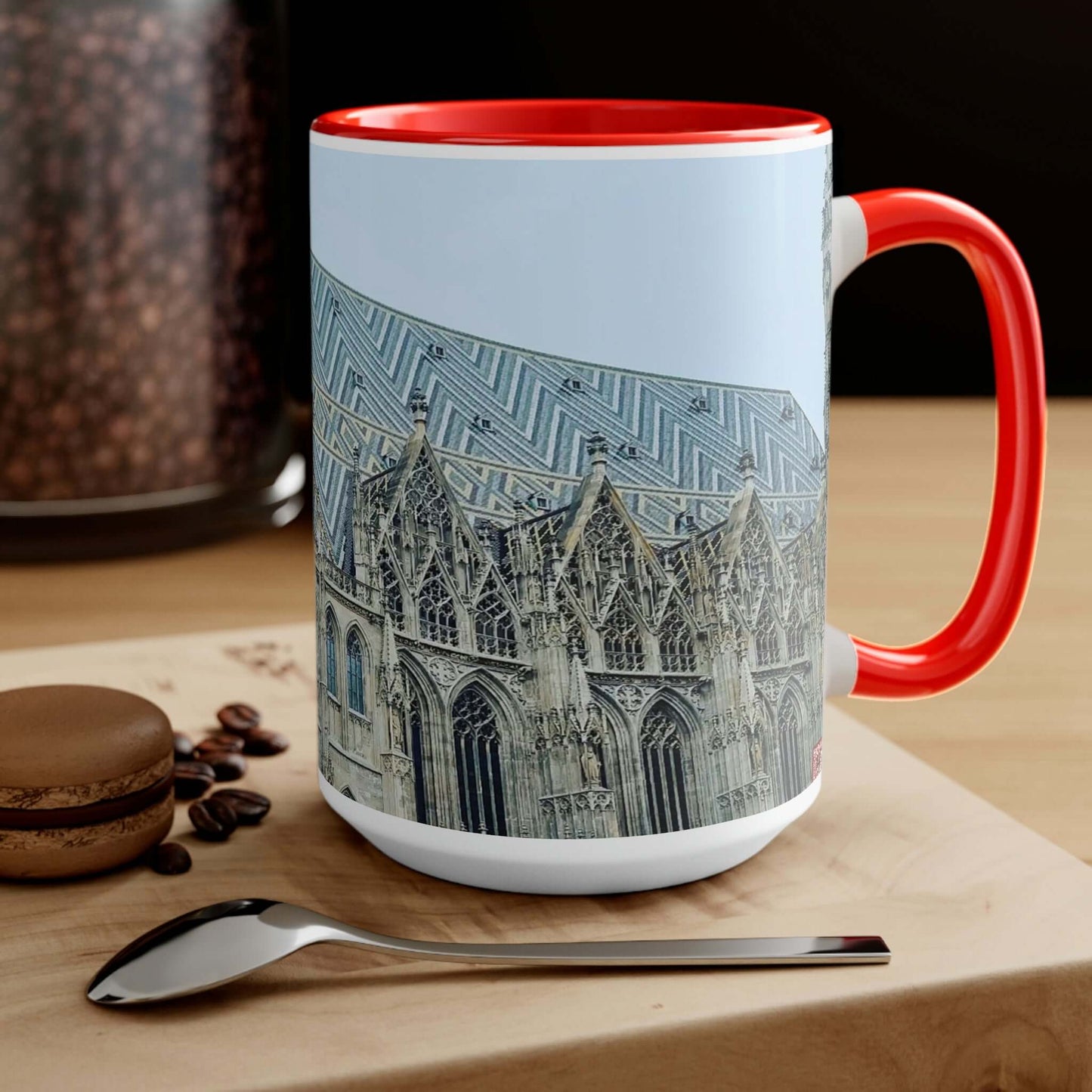 Cathédrale Saint-Étienne | Autriche | Tasses à café bicolores, 15 oz