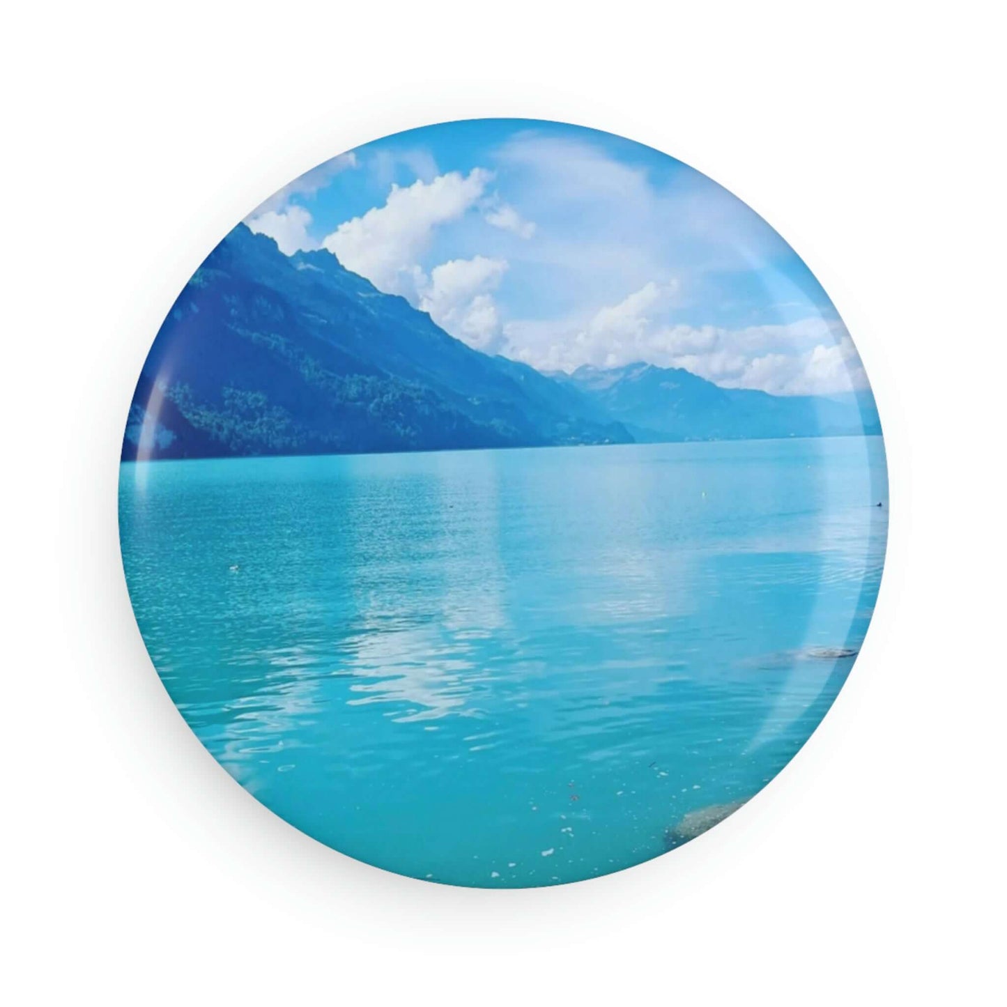 Lac de Brienz | Suisse | Aimant Bouton, Rond (1 &amp; 10 pcs)