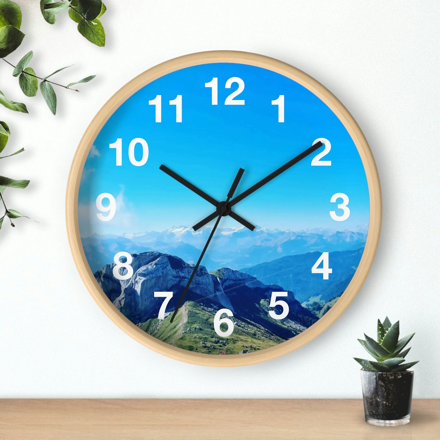 The Mt. Pilatus View | Switzerland | Wall clock