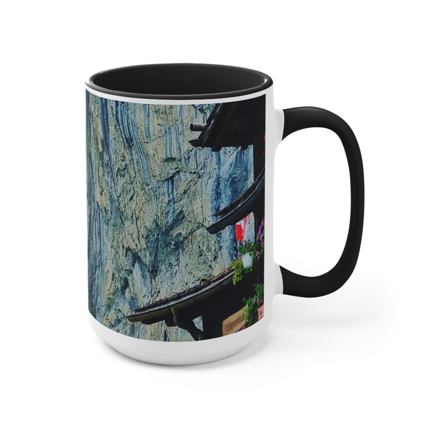 Lauterbrunnen | Suiza | Tazas de café de dos tonos, 15 oz