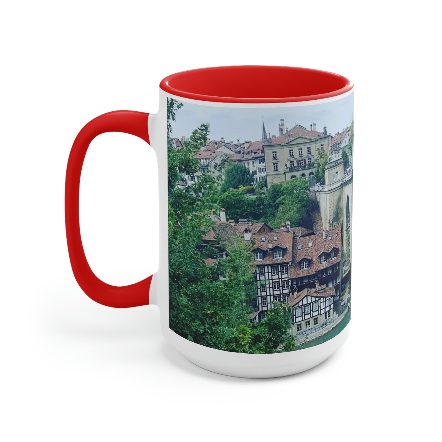 Berna | Suiza | Tazas de café de dos tonos, 15 oz