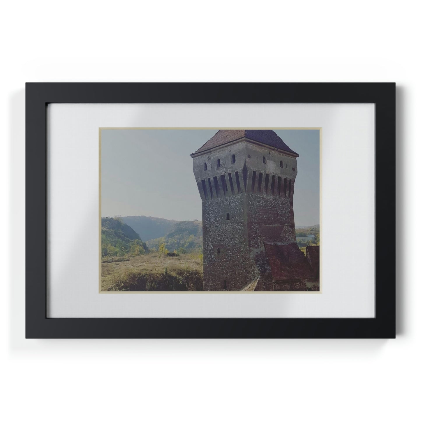 Hunedoara Castle Corvinilor | Romania | Framed Posters, Black