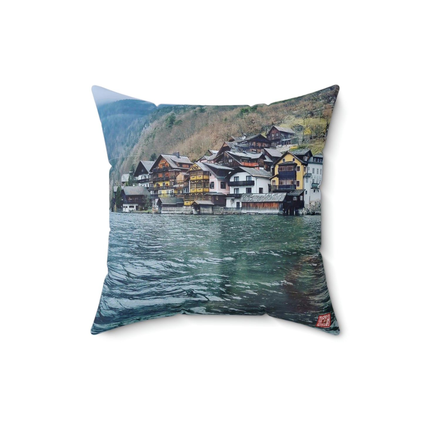 Hallstatt | Autriche | Oreiller carré en polyester filé