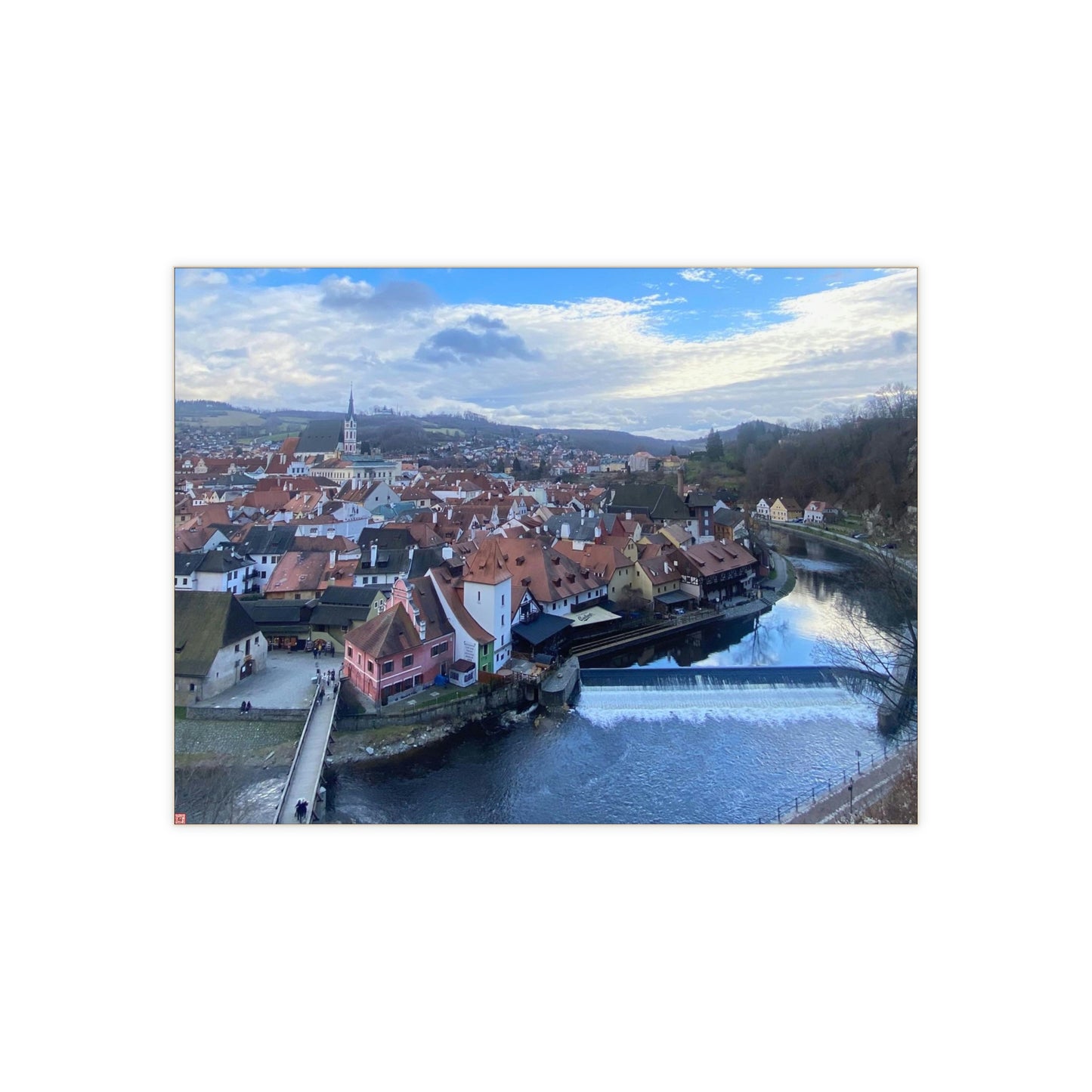 La rivière de Český Krumlov | République tchèque | Carreau photo en céramique