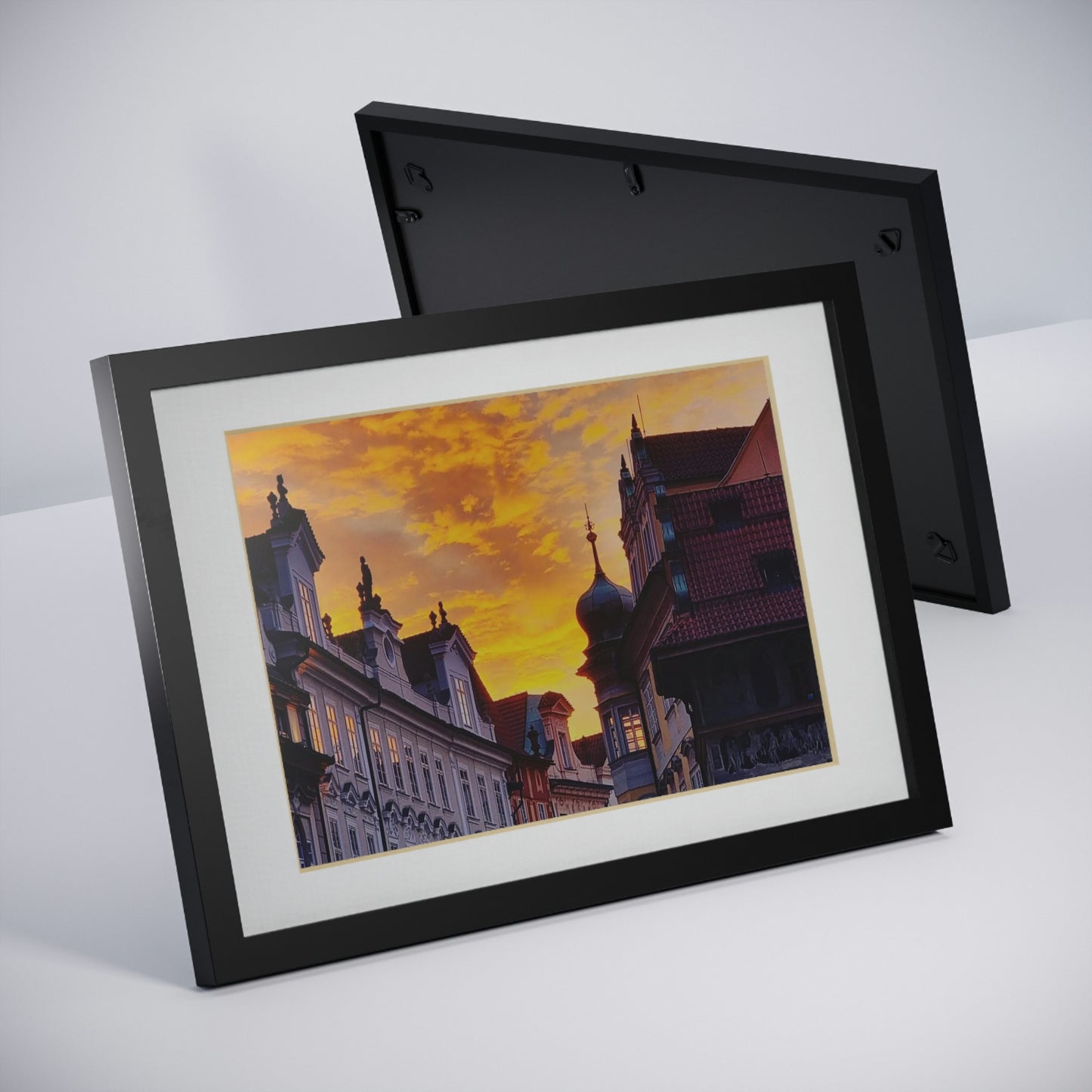 The City Center | Czech Republic | Framed Posters, Black