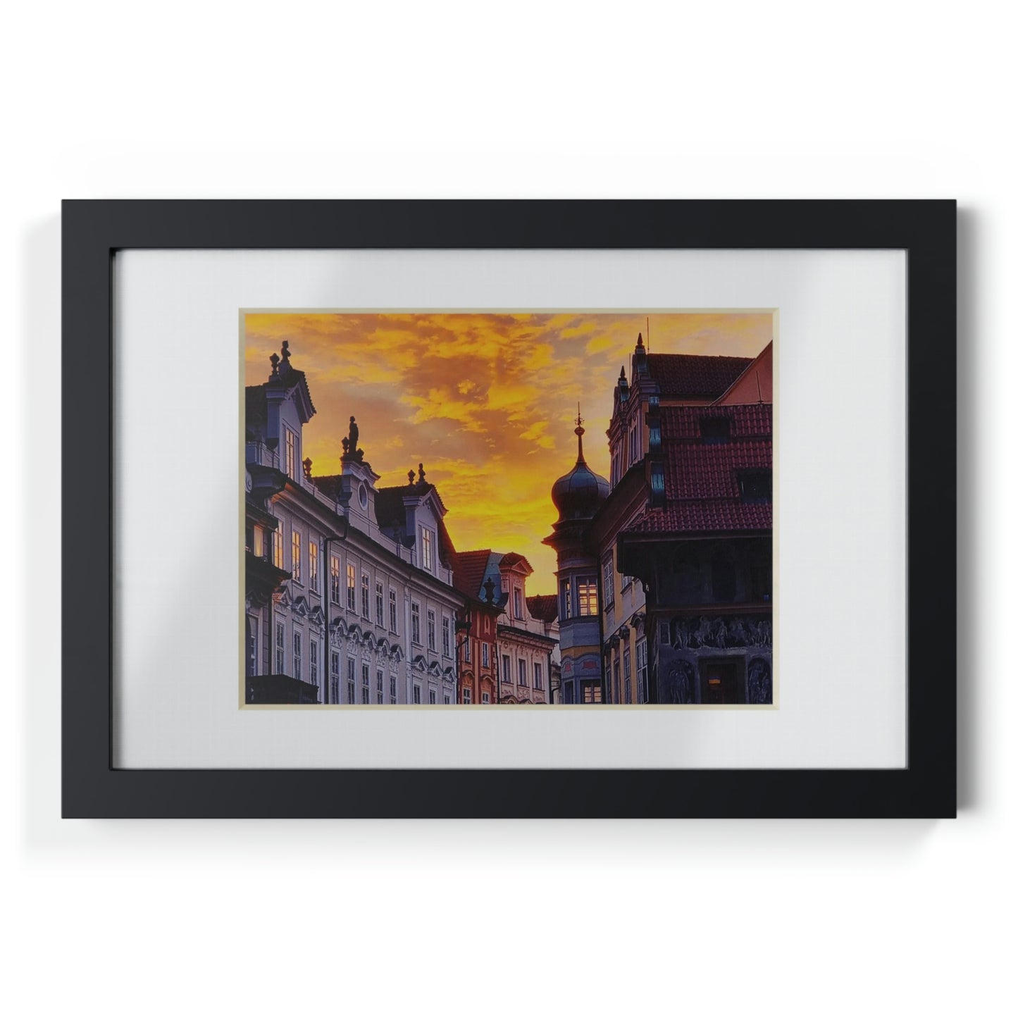 The City Center | Czech Republic | Framed Posters, Black