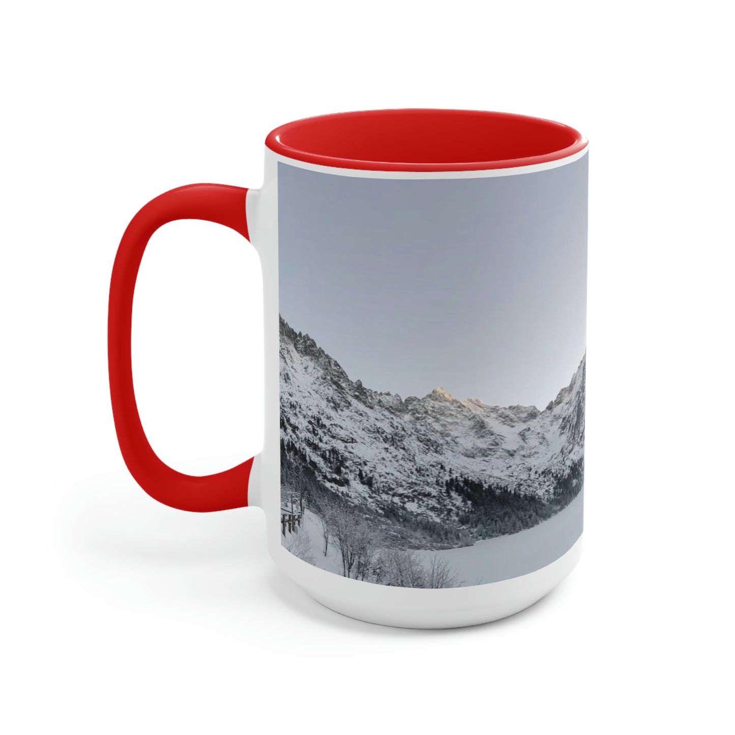 Morskie Oko | Pologne | Tasses à café bicolores, 15 oz