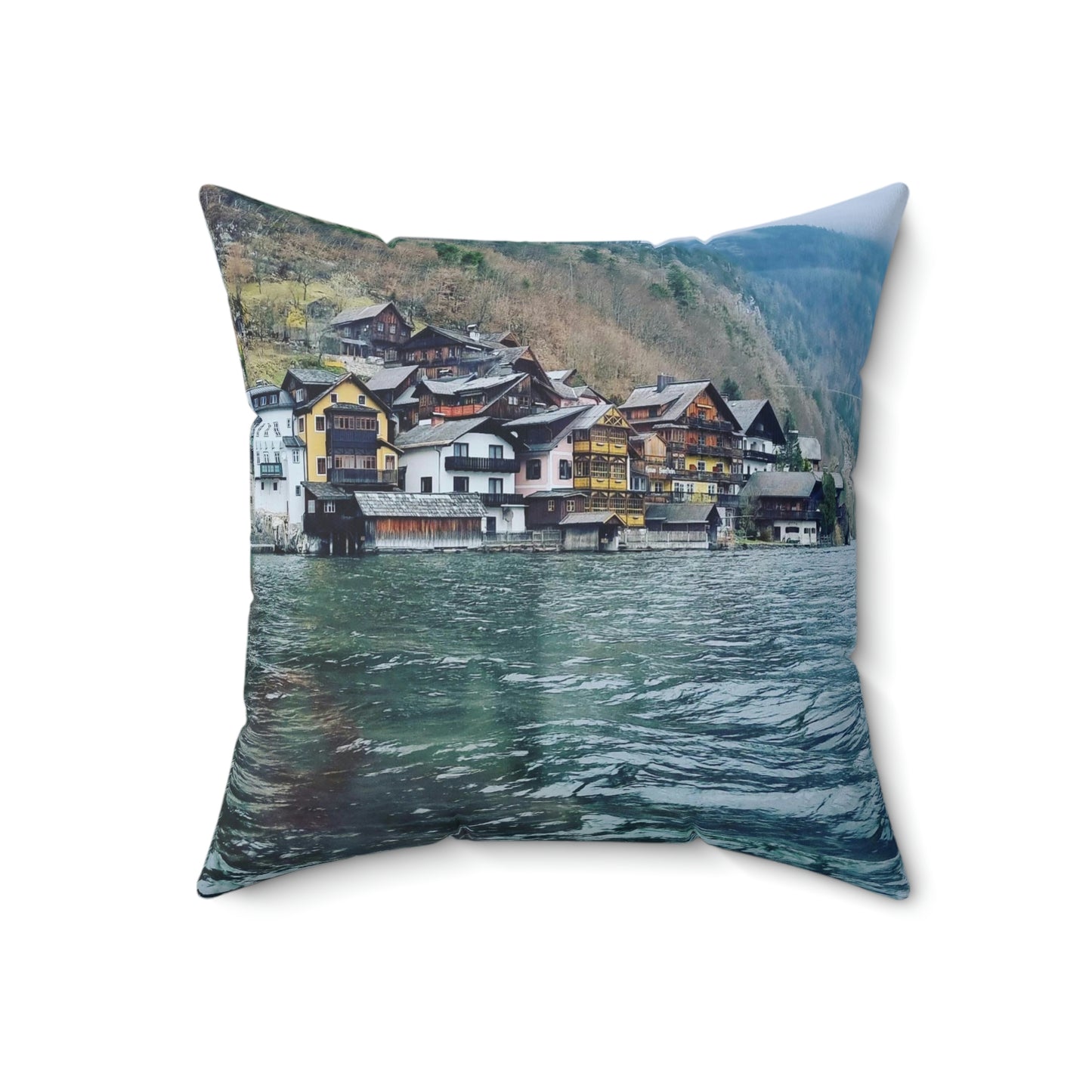 Hallstatt | Autriche | Oreiller carré en polyester filé