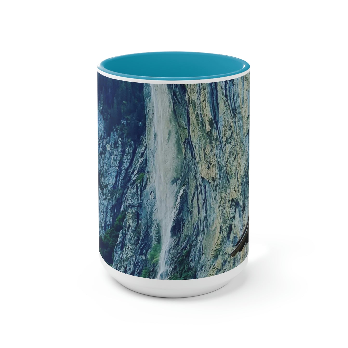 Lauterbrunnen | Suiza | Tazas de café de dos tonos, 15 oz