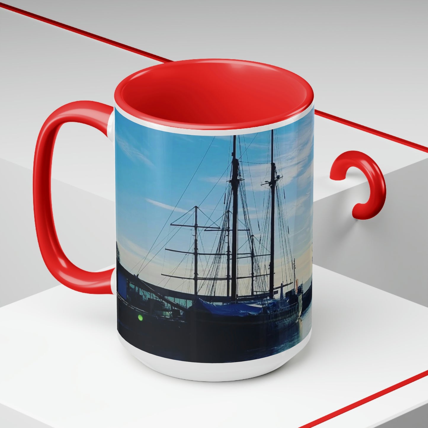 Honnørbrygga | Norway | Two-Tone Coffee Mugs, 15oz