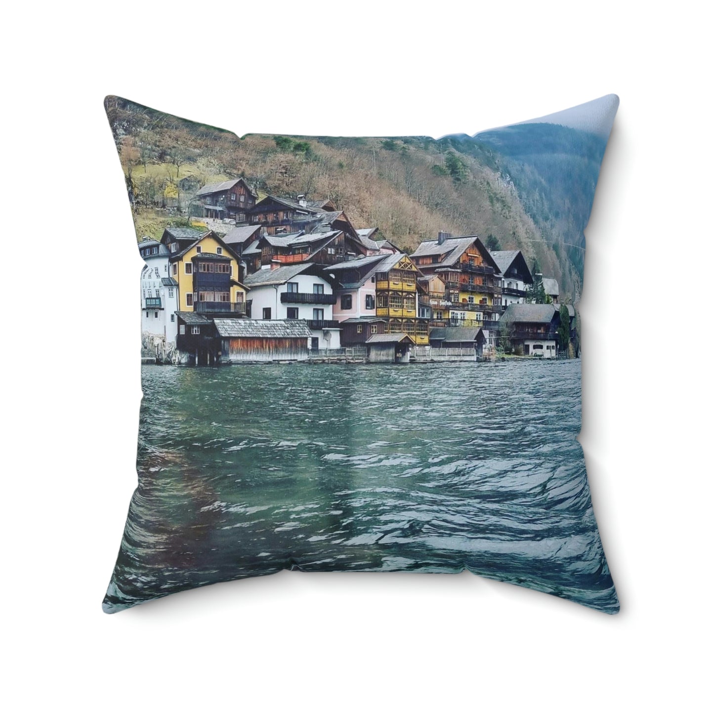 Hallstatt | Autriche | Oreiller carré en polyester filé