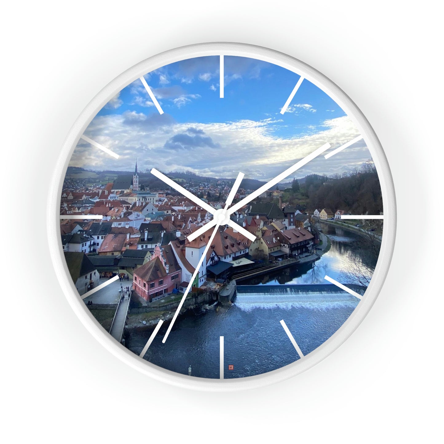 La rivière de Český Krumlov | République tchèque | horloge murale