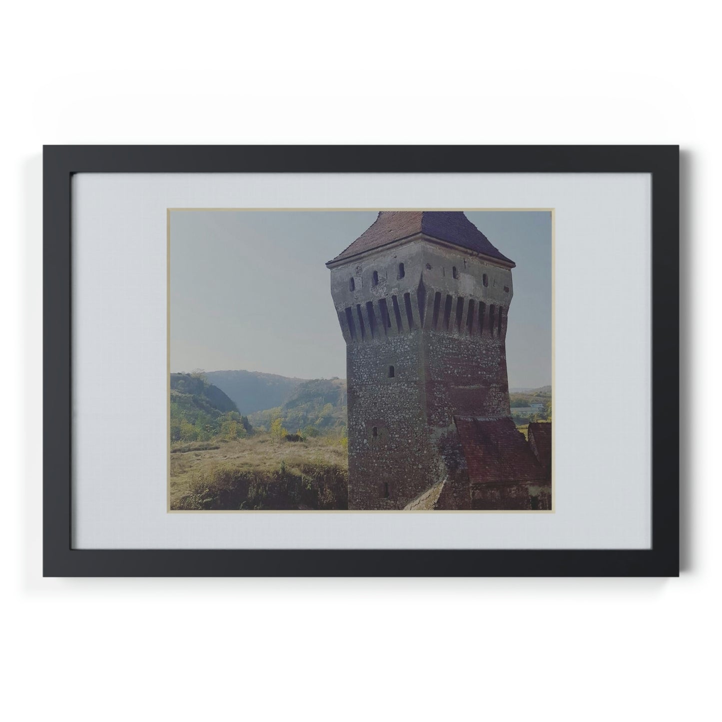 Hunedoara Castle Corvinilor | Romania | Framed Posters, Black