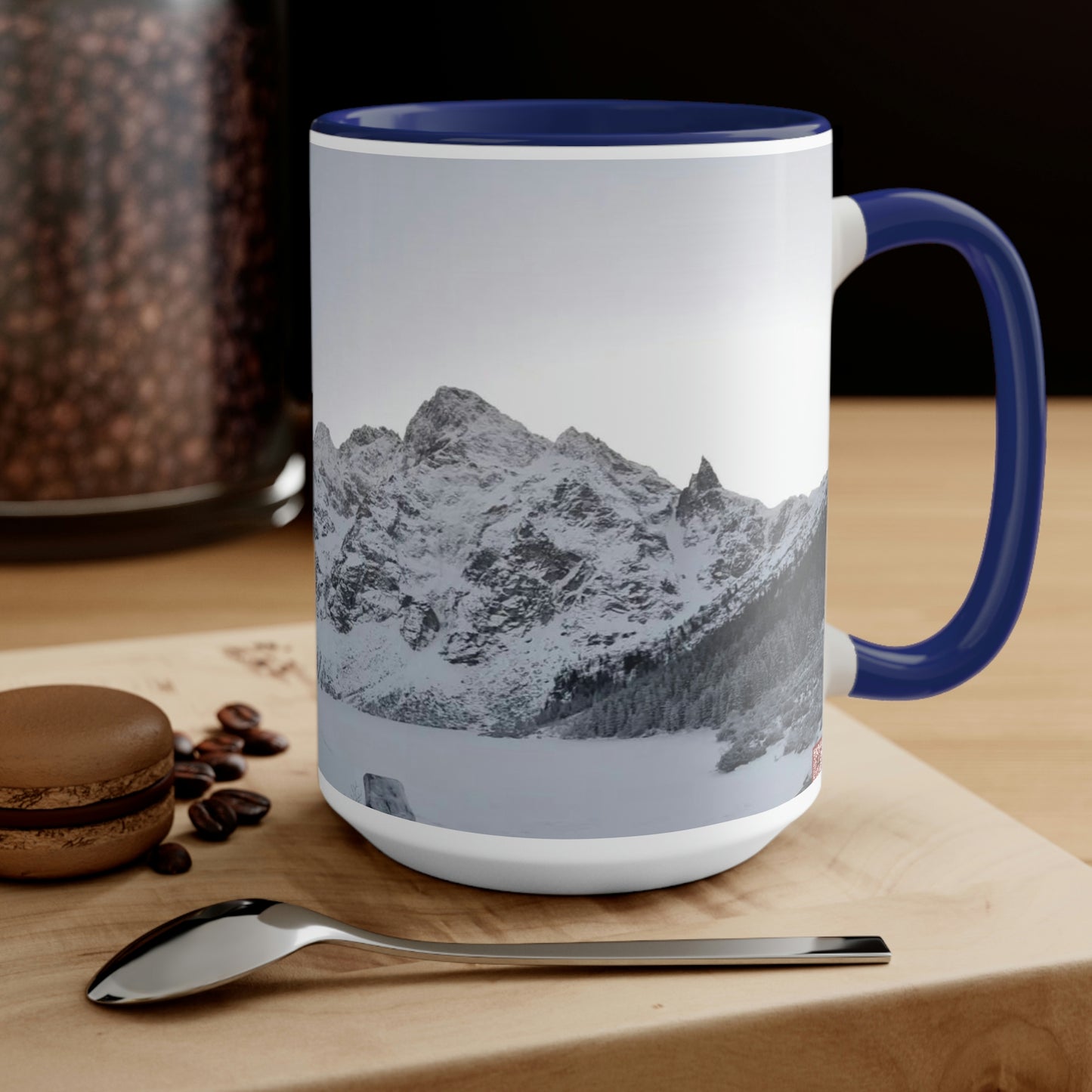 Morskie Oko | Pologne | Tasses à café bicolores, 15 oz