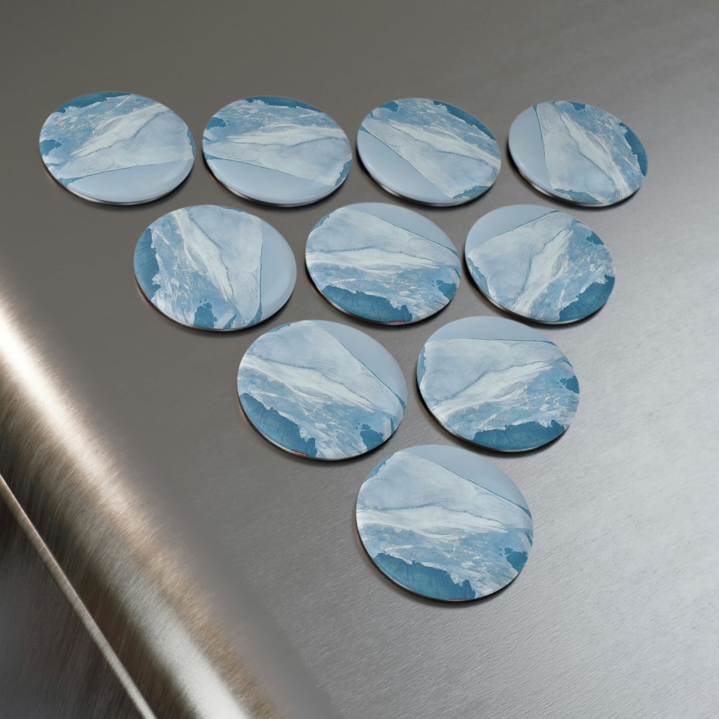 Sommet de l'Europe | Suisse | Aimant Bouton, Rond (1 &amp; 10 pcs)