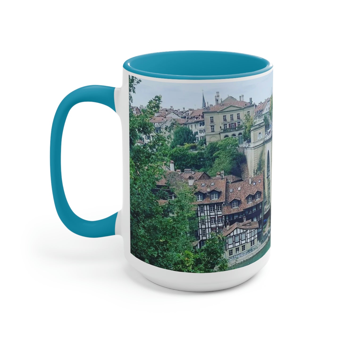 Berna | Suiza | Tazas de café de dos tonos, 15 oz