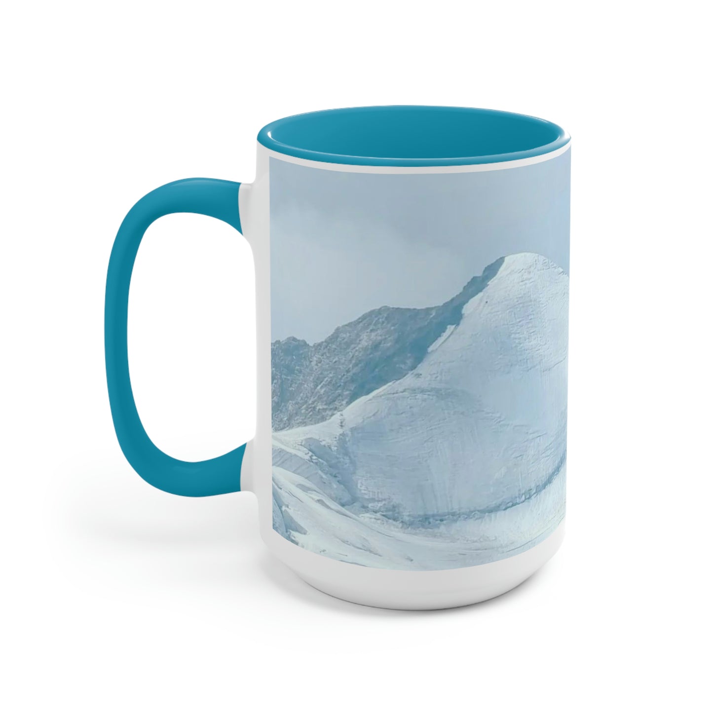 Cima de Europa | Suiza | Tazas de café de dos tonos, 15 oz