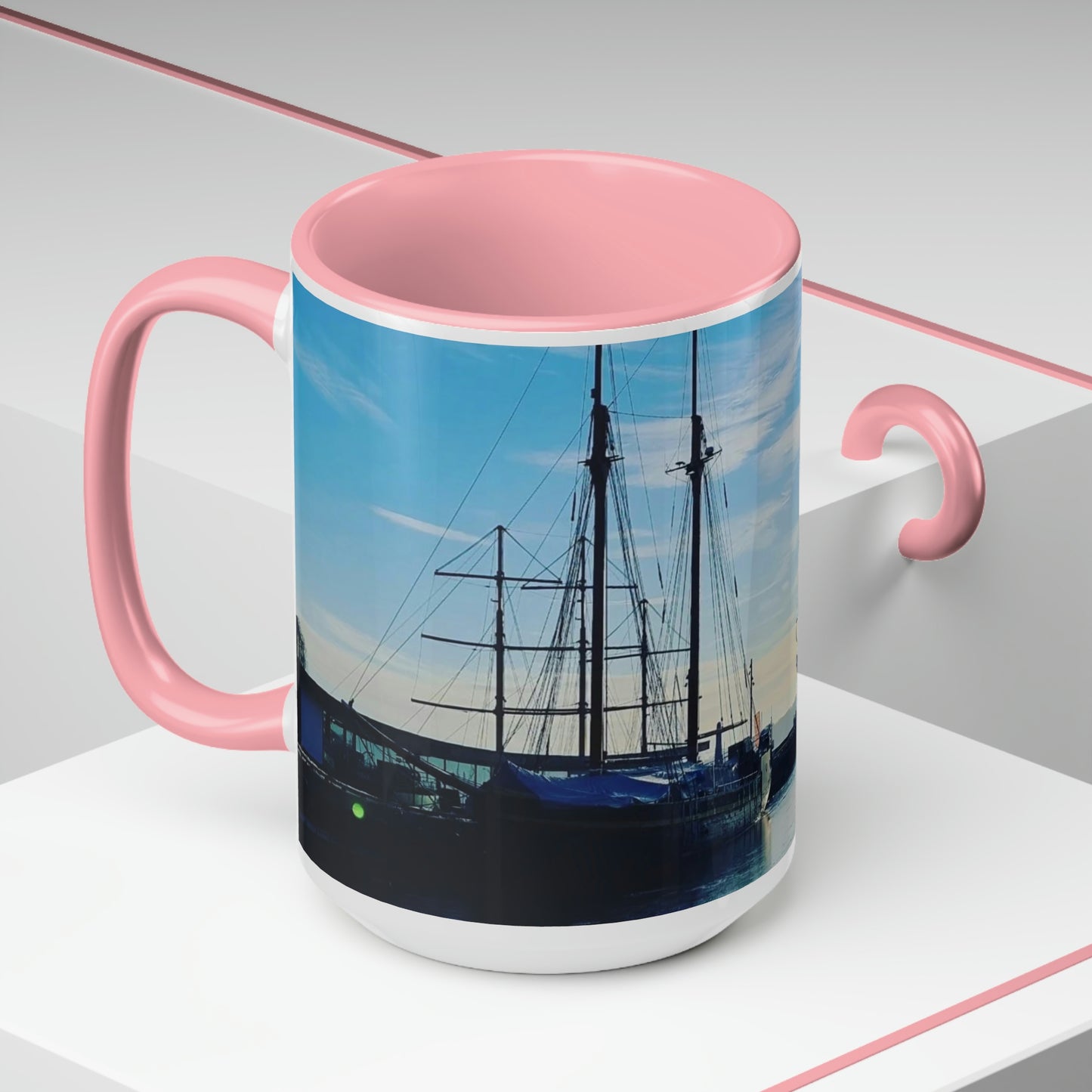 Honnørbrygga | Norway | Two-Tone Coffee Mugs, 15oz