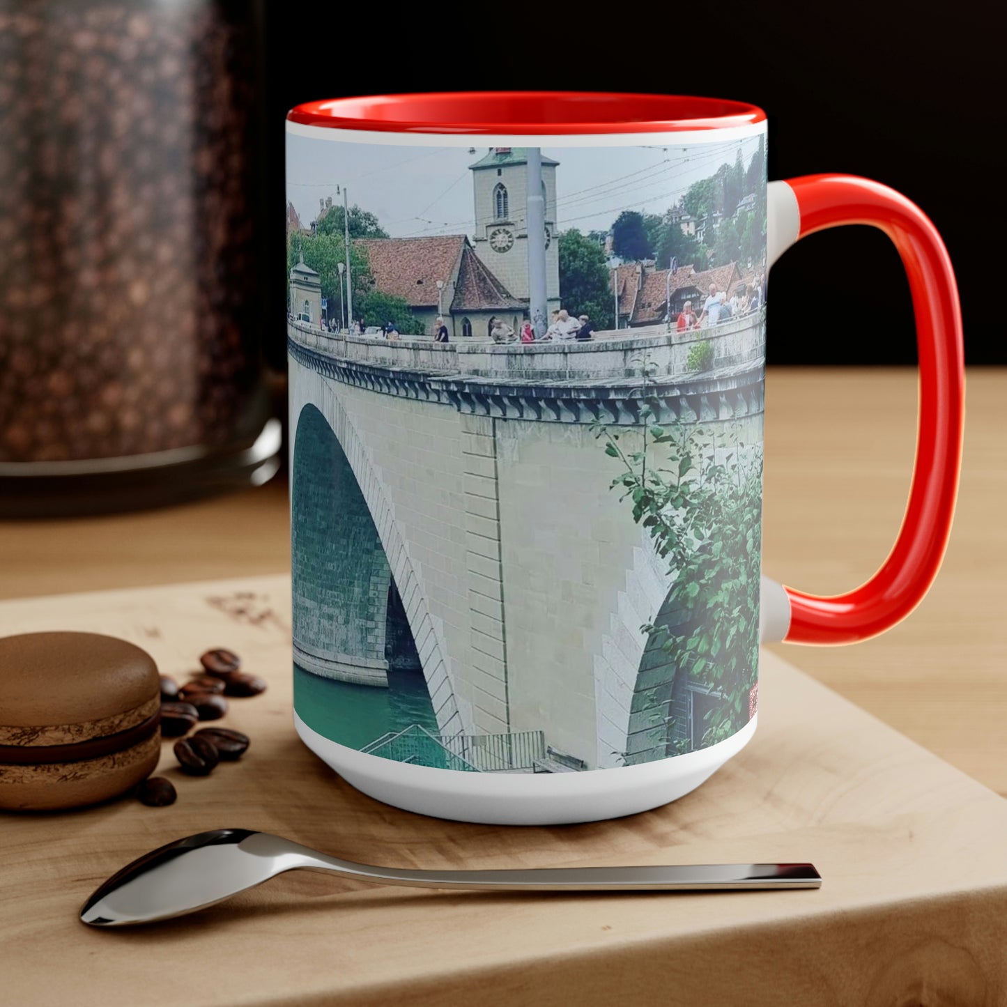 Berna | Suiza | Tazas de café de dos tonos, 15 oz