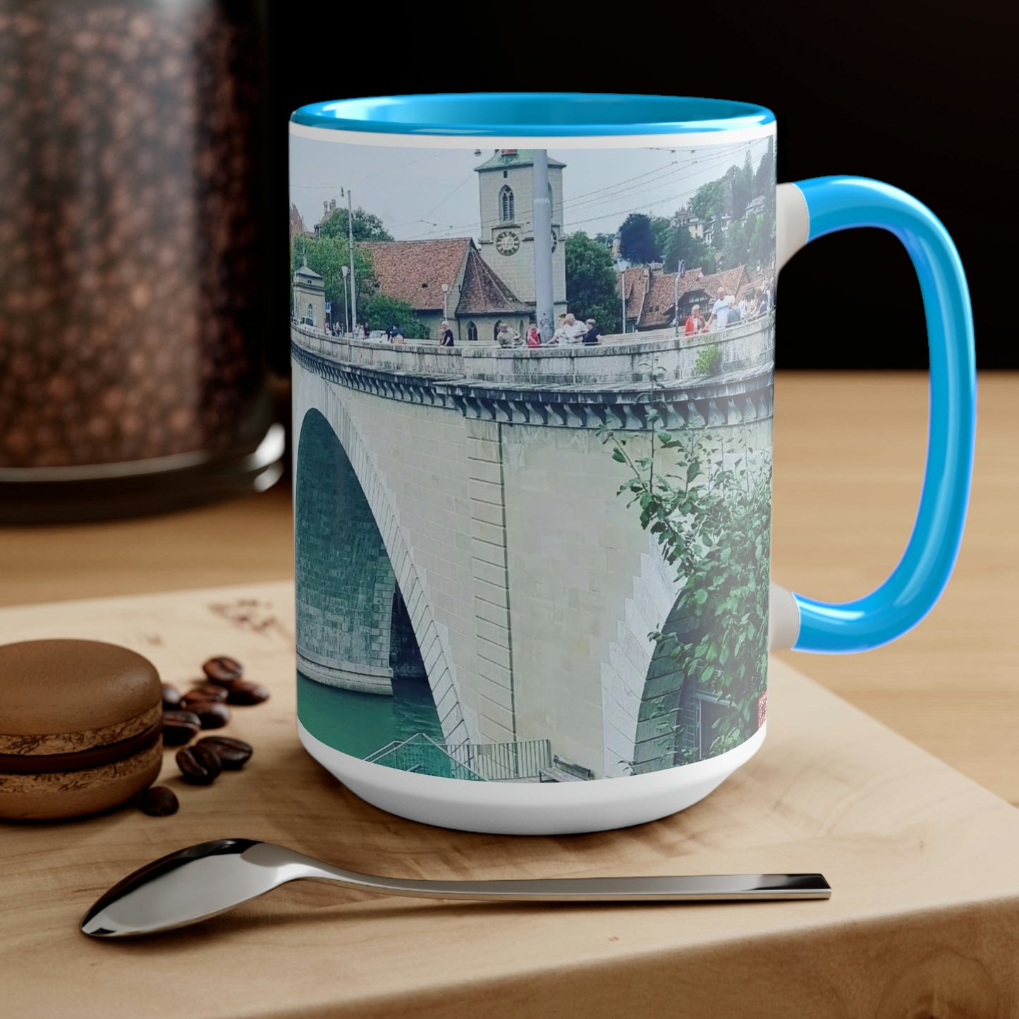 Berna | Suiza | Tazas de café de dos tonos, 15 oz