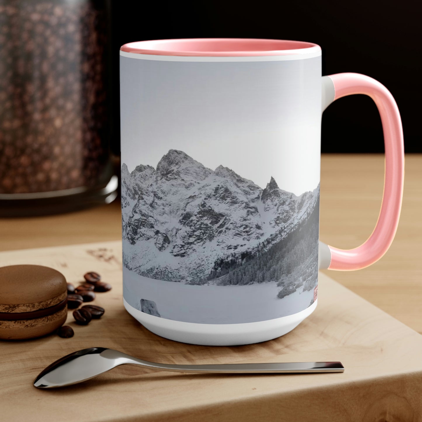 Morskie Oko | Pologne | Tasses à café bicolores, 15 oz