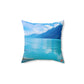 Lac de Brienz | Suisse | Oreiller carré en polyester filé