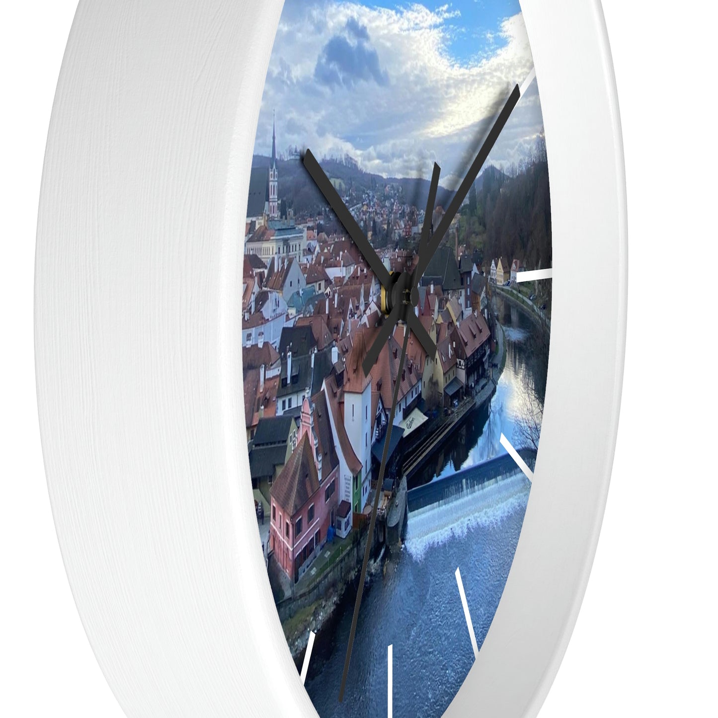 The River of Český Krumlov | Czech Republic | Wall clock