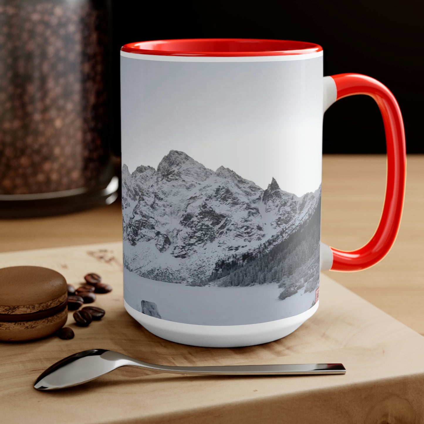 Morskie Oko | Pologne | Tasses à café bicolores, 15 oz