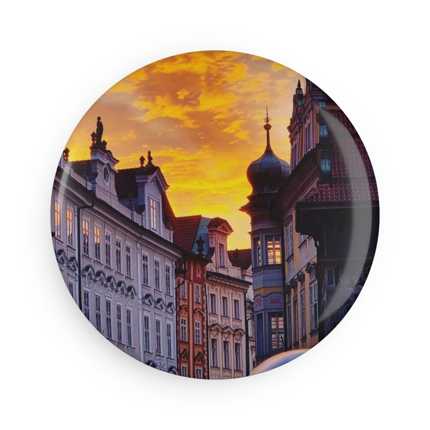 The City Center | Czech Republic | Button Magnet, Round (1 & 10 pcs)