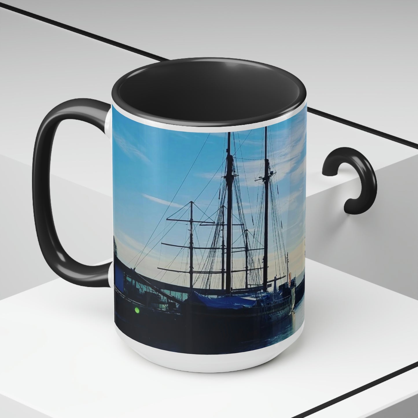 Honnørbrygga | Norway | Two-Tone Coffee Mugs, 15oz