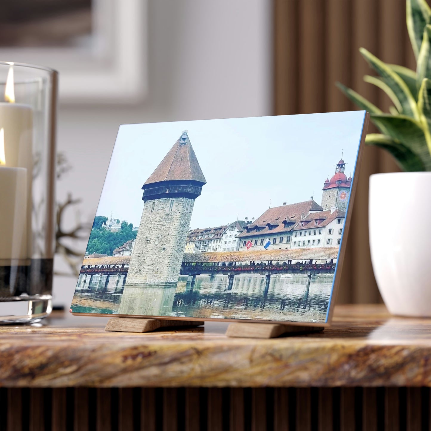 Chapel Bridge | Switzerland | Ceramic Photo Tile