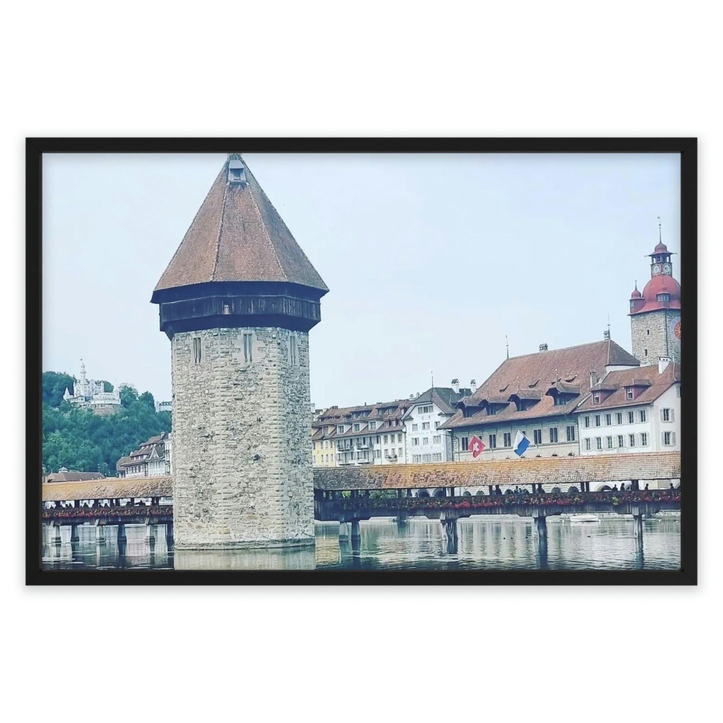 Pont de la Chapelle | Suisse | Poster encadré - Toutes tailles