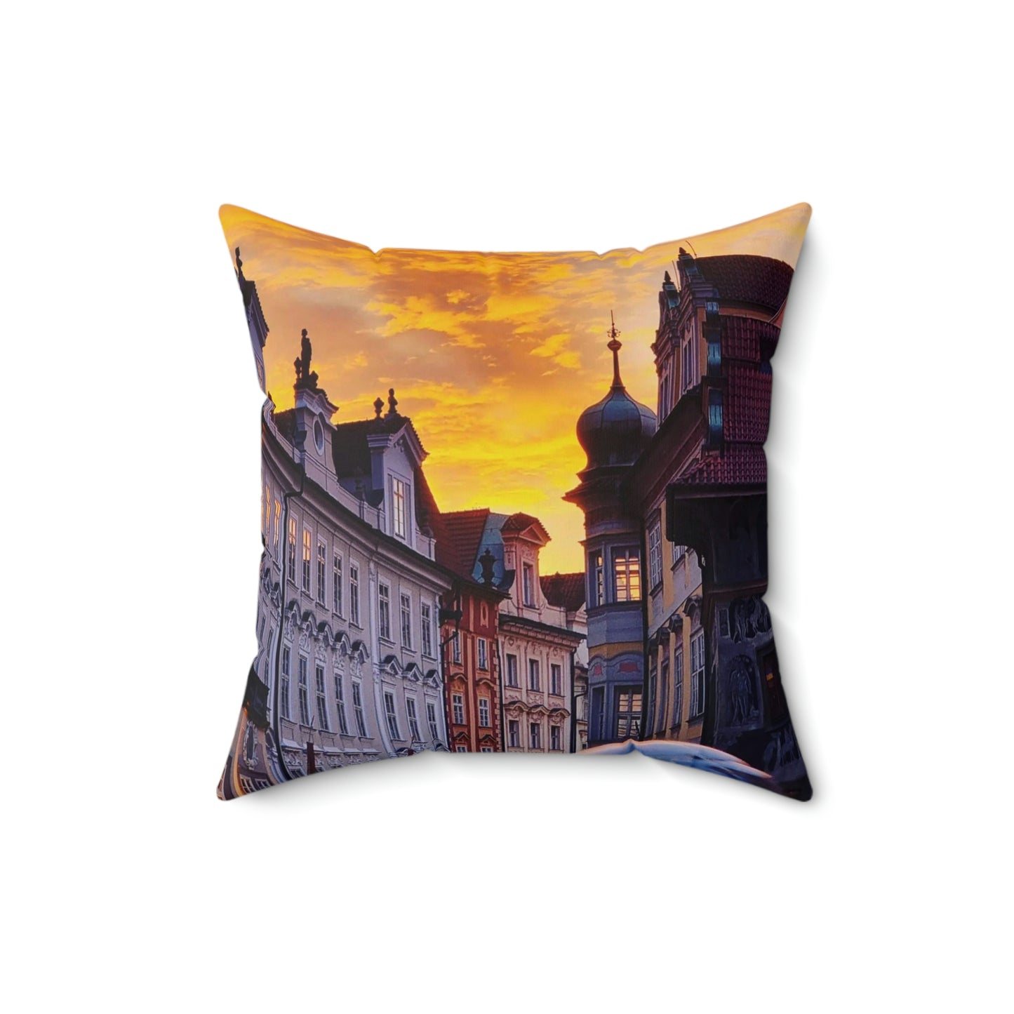 The City Center | Czech Republic | Spun Polyester Square Pillow