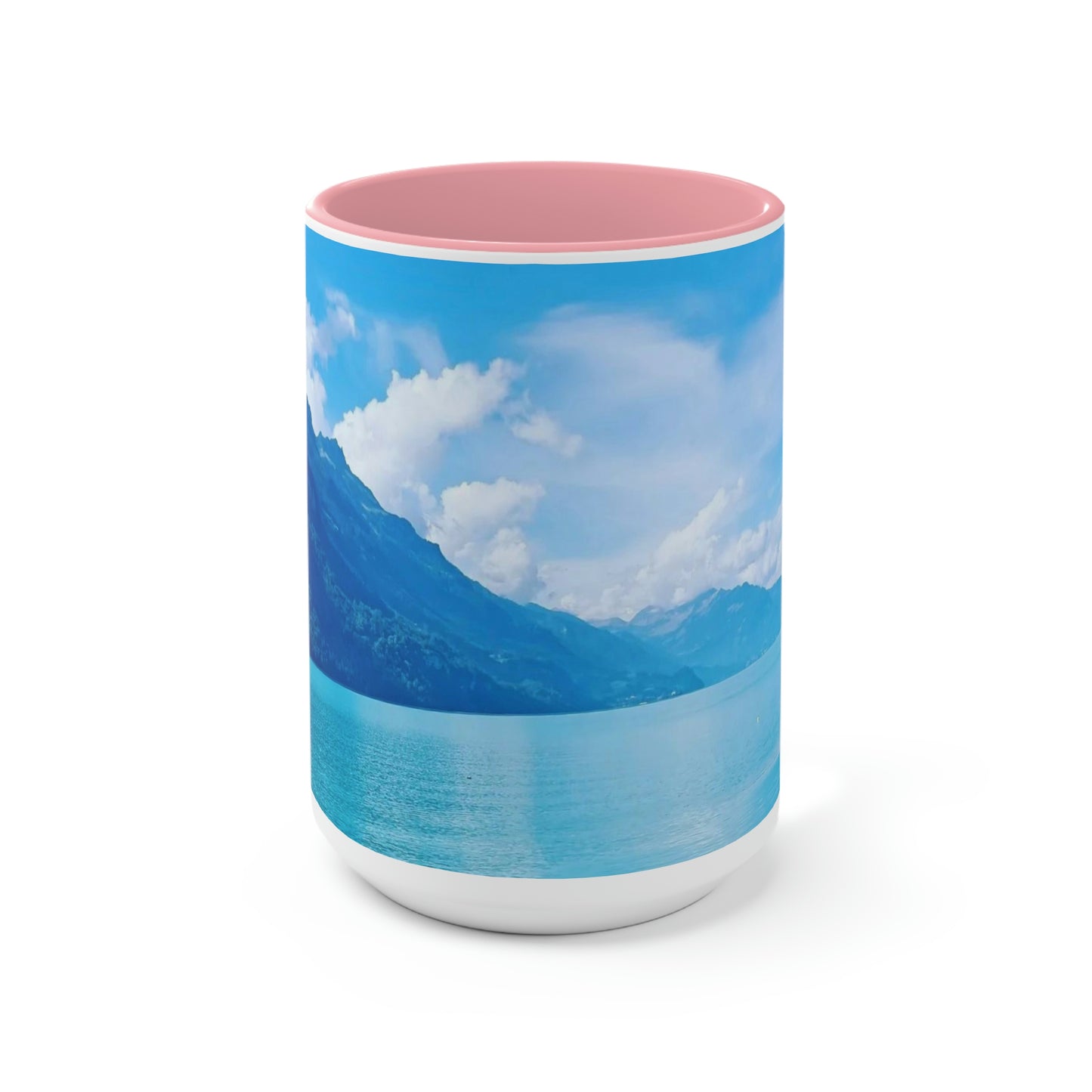 Lago de Brienz | Suiza | Tazas de café de dos tonos, 15 oz