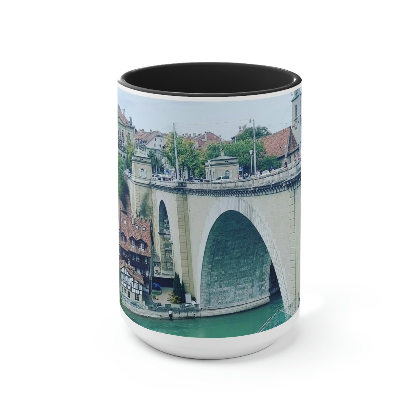 Berna | Suiza | Tazas de café de dos tonos, 15 oz